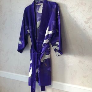Marukyo Kimono Robe. Vintage. Purple. Numbered